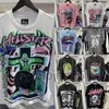 Hellstar Shirt Designer T-shirt pour hommes Rappeur Washed Heavy Craft Haut à manches courtes High Street Retro Hell T-shirt pour femme Lettrage américain Feuille d'impression Motif géométrique
