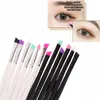 Draagbare Wenkbrauw Eyeliner Borstel Diagal Schuine Wenkbrauw Liner Borstel Vrouwen Make Cosmetische Gereedschap F07S #