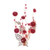 Hair Clips Flower Barrettes Clip Handmade Red Flowers Butterfly Design Hairpins For Festival Party Head Decoration