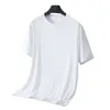 Mens Ice Silk Short Sleeved T-shirt Summer New Youth Comfortable Breathable Quick Drying Sports Elastic Half Z01w {category}