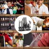 Kit barman per strumenti bar Set shaker per cocktail da 23 pezzi Supporto acrilico ovale per bevande miste Set strumenti bar Martini in acciaio inossidabile 240322