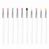 10 Pcs Eye Shadow Brush Makeup Tool Eyes Plastic Handle Accory Eyeshadow Applicator Miss Women G9DJ#