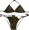 مصمم ملابس للسيدات العلامة التجارية Fe11 Brown Bikini Show Thin Sexy Swimsuit M6S9