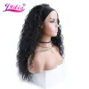 Perruques Lydia bandeau long ondulé perruques de cheveux synthétiques pour les femmes afro-américaines noir 20 pouces Kanekalon perruque bouclée de fête quotidienne