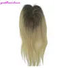 أدوات أعلى 1pcs لون T4/T8/613# قاعدة حرير REMY HAIR CLOSURE مباشرة (5 "