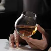 أكواب النبيذ 2 PC Clear Whisky Snifter Glass Old-formased Crystal Wine Classes Big Belly Greating Aroma y Tumbler Single Malt Whisky Cup L240323