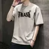 半袖Tシャツメンズ新しいスリムフィットラウンドネックサマートレンディプリントバッチ88TT