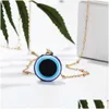 Pendant Necklaces 1Pc Blue Glass Evil Eye Pendants Necklace For Women Men Turkey Lucky Choker Jewelry Accessories Drop Delivery Dhbgh