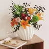 Vases Nordic Style Shell Shaped Ceramic Vase Home Decor Tabletop Artificial Flower Plant Holder Tableware Arrangement A Durable