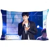 Kuddeanpassad Ji Chang Wook Printed Pillowcase Rectangle Polyester Cotton Cover Size 45x35cm (en sida) Tryck