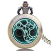 Whole-Bronze Who Temth Desgin Pocket Watch z łańcuchem naszyjnika dla mężczyzn i kobiet Old Antique Gift255i