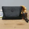 New Mens Woven Handbag Large Capacity Soft Leather Envelope Bag Trend Business Live Broadcast
