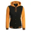 Decrum Hooded Varsity Jacket Damen – Letterman Highschool Baseball Bomber Damen Leichte Jacken