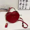 Evening Bags 2023 Autumn New Fashion Classic Logo Heart shaped Bag Old Pattern Handbag Single Shoulder Trend H240323