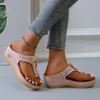 Zapatillas 2024 Verano Mujer Roma Cuñas Plataforma Causal Playa Mujer Talla grande 43 Cómodas Diapositivas