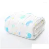 Blankets Swaddling Soft Silky Cartoon Muslin Ddle Neutral Receiving Blanket Large Dropship Drop Delivery Baby Kids Maternity Nursery B Otl3V