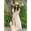 Party Dresses Ummer FashionIn The Summer Of 2024 French Characteristics First Love Is Hubble-bubble Sleeve Draw String Waist Dress