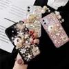 Top Luxury Designers Strass Diamond Phone Cases para iPhone 15 Pro Max 15Plus 14Pro 13 12 11 Designer Bling Fashion Creative Cellphone Case Mobile Shell