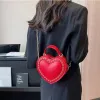 bag Chic Sweet Heart Crossbody Bags For Women Leather Handbags JK Lolita Solid Kawaii Shoulder Uniform PU Bolso Mujer 2024 g2Ek#