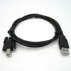 USB 2.0 A-Stecker auf USB 2.0 B-Stecker B Typ BM Datumsdruckerkabel 1 m 1,5 m 3 m 5 m mit Schraublöchern für die Plattenmontage, Anschluss 1 m 1,5 m 3 m 5 m