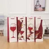 Storage Bags 12pcs Red Wine Single Bottle Packing Handbag Thick Kraft Paper Gift Packaging Festival Champagne Portable Bag