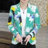 Costumes pour hommes Blazers beaux et à la mode pour hommes 3D Imprimer Mode Casual Manteau Printemps Haute Qualité Style Coréen Slim Fit Terno Masculino