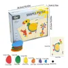 Sortieren von Niststapel -Spielzeug Montessori Regenbogen transparent Kieselkinder -Bildung Spielzeug Plastikspiel 24323