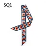 Scarves Small Silk Scarf For WomenSporty Double-sided Geometric Printing Handle Bag Ribbons Brand 5 100cm Long Wholesale