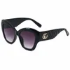 Luxury Designer Sunglass G Letter Simple PC Large Frame Glasses Beach Sun Glasses For Men Women 6 Colors Optional Number 0808