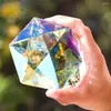 Chandelier Crystal 85MM AB Color Fire Polishing Hexagram Glass Art Prism Faceted Home Parts DIY Garden Decorative Accessories