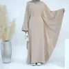 Ubranie etniczne muzułmański rękaw Batwing Farasha abaya sukienka Plain Inside Belt Women Party Suknie Dubai Turkey Kaftan Ramadan Eid Islamski