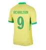 Fan del giocatore 2023 2024 2025 Maglie da calcio Brasile Casemiro Richarlison Rodrygo Raphinha Vini Jr Endrick L.Paqueta G.Jesus Brasil National Men Shirt 4xl