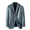 Men's Suits HOO 2024 Casual Pu Leather Blazer Youth Fashion Motorcycle