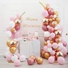 Party Decoration 7.5ft5.9ft Balloon Stand Holder Arch Kit för Baby Shower Wedding Birthday Ballon Column Decorative