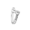 Bagues de cluster Sparkling Superposition Band Bague Cristaux 925 Bijoux en argent sterling pour femme Fabrication européenne