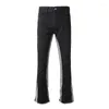 Männer Jeans Baumwolle Kontrast Farbe Hohe Qualität Dünne Spleißen Casual Denim Mann Hosen Luxus Slim Fit Paty Flare