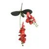 Decorative Flowers 1Pc Artificial Butterfly Orchid 12 Heads 50cm Fake Moth Orchids Flower Bouquet For Wedding Party Cafe Store Home