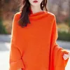 スカーフ到着秋の秋の冬の女性スカーフウールポンチョウォームファッションケープレディース高品質のショールガールズ25色
