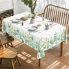 Tafelkleed Lente Zomer Rechthoek Waterdicht Tafelkleed Pasen Eucalyptus Bladeren Cover Voor Feest Picknick Diner Decor