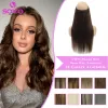 Extensions Draad in Extensions van echt haar Recht Echt natuurlijk onzichtbaar Vislijnhaar Weefsel met 4 clips Dubbele inslag Remy-haar voor dames