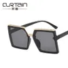 2 pcs Fashion luxury designer Fashionable large frame square Sunglasses 2022 new UV resistant Sunglasses Korean style street photography personalized female fash