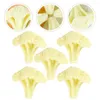 Decorative Flowers Green Fake Cookies 3Pcs Cauliflowers Realistic Vegetable Models Artificial Food Props Kitchen Restaurant