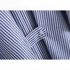 T-shirt Femme Oladivi Grandes manches chauve-souris pour femmes Chemise en dentelle rayée 2023 Été Extra Large Chemise Femme Top Tuniques Blusas 6XL 6035 240323