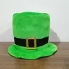 Berets Leprechaun Hat Props wakacje grube St. Patricks Day Top Doross Kids Green Patrick z brodą kroplą