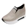 Stivali Nuovo slip on sneakers Donne scarpe da donna Scarpe piattaforma piatta Fling Shine Bling Causal Shoes Mares