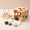 Sortice di nidificazione giocattoli impilanti per bambini Montessori Montessori silicone a forma di forma geometrica Blocco abbinamento della scatola impilamento puzzle bambino 24323