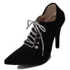 Jurk Schoenen 2024 Designer Vrouwen Sexy Mode Leuke Comfortabele Pompen Pointe Toe Hoge Hakken Blackwhite Party Dames L012