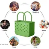 2024 Waterproof Woman Eva Tote Stora shoppingkorg Väskor Washable Beach Silicone Bogg Bag Purse Eco Jelly Candy Lady Handbags 565