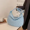 Borse a tracolla Borsa da donna alla moda Borsa a mano di grande capacità Borse modello a rombo Shopper Ascella portatile solida per i viaggi