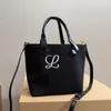 Sacola designer anagrama tote em pele de bezerro clássico bolsa feminina couro casual grande capacidade mãe saco de compras